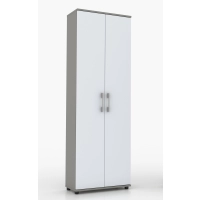 Regał  szafa biurowa G 60 2d Szary z białymi frontami 60 cm